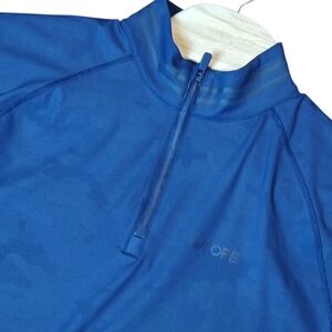 G/FORE Navy Tech MÉlance Raglan Quarter Zip Pullover Camo Design XL
